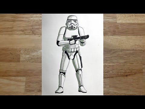 How to draw Stormtrooper (full body)