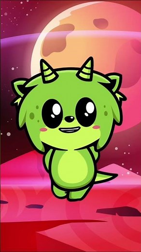 Funny Alien from ‘Funky the Green Teddy Bear’ by Oxbridge Baby #oxbridgebaby #learntotalk