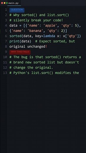 Your Python Is Too Slow: Why sorted() and list.sort() silently break your code!