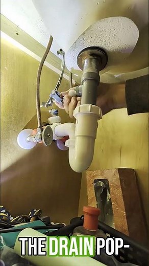 How to fix a slow bathroom sink drain #plumbing #diy #clogged