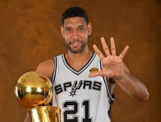 How many rings does Tim Duncan have?