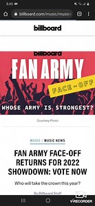 3K views · 281 reactions | [ Billboard | Fan Army Face-Off ] VOTE...