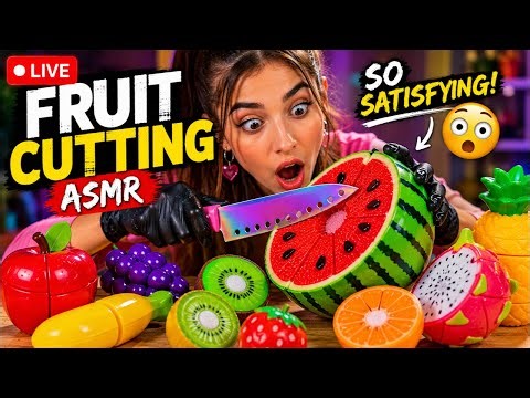 Satisfying Fruit Cutting Live 🔪🍉 ASMR Relaxing