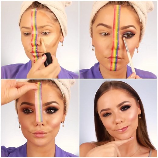 200K views · 1.2K reactions | Watch how Linda does a side-by-side comparison of a real-life vs instagram makeup look! | MetDaan Makeup | Facebook
