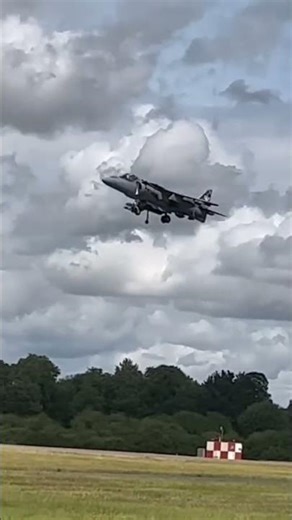 Harrier comes in for a landing