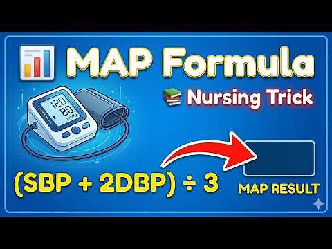 Mean Arterial Pressure (MAP) Calculation | Nursing Students Must Know| EASY TRICK