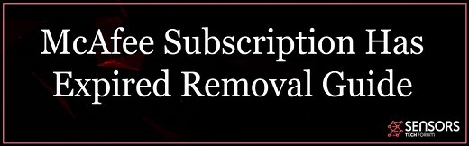 "McAfee Subscription Has Expired" Virus Scam