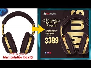 Modern Headphone Ads Design in Photoshop 🎧🎧