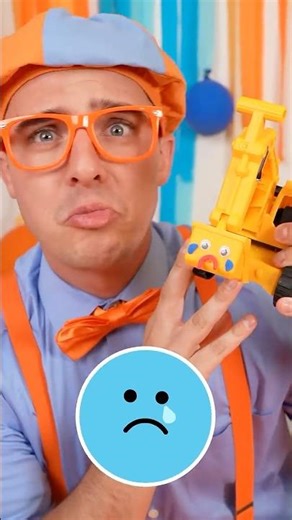 😭 Blippi's toy won't stop crying?! 🚜 Can Blippi help him feel better? #shorts
