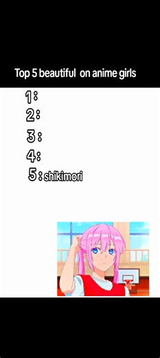 Top 5 Most Beautiful Anime Girls