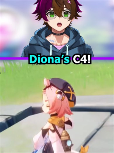 Diona has a DPS Constellation? #genshinimpact #genshincontent #diona #dionagenshinimpact #constellation #showcase #fypシ