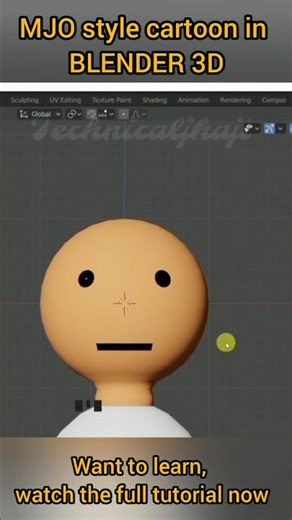 I made this in Blender 3D animation software, MJO Cartoon character making full tutorials