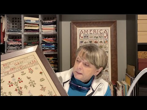 FlossTube #24: Preparing needlework for framing / Jane Hattersley SAL / 40th Anniversary Celebration