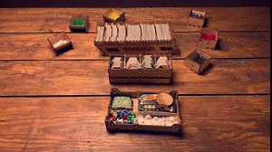 TowerRex Board Game Organizer for Terraforming Mars board game box, Terraforming Mars boardgame expansions, Turmoil, Colonies expansion, Prelude expansion, Hellas and Elysium expansion, Venus Next