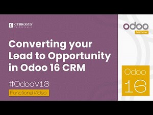 Converting Your Lead to Opportunity in Odoo 16 CRM | Odoo 16 Enterprise Edition