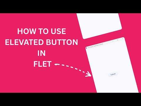 How to Use Elevated Buttons in Flet