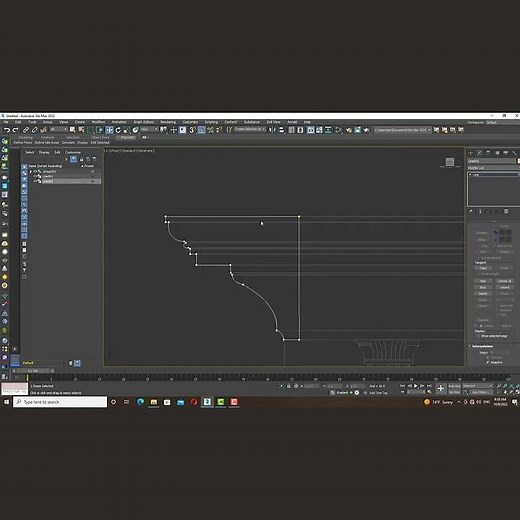 Sweep Modifier | 3ds Max Tutorial#shortvideo #3dsmax #shorts
