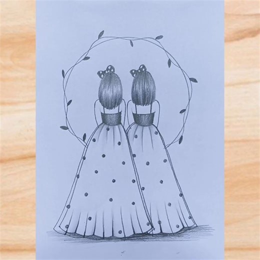 two best friends drawing #drawing #bestfriend #friendship #pencildrawing #easydrawing #art #shrorts