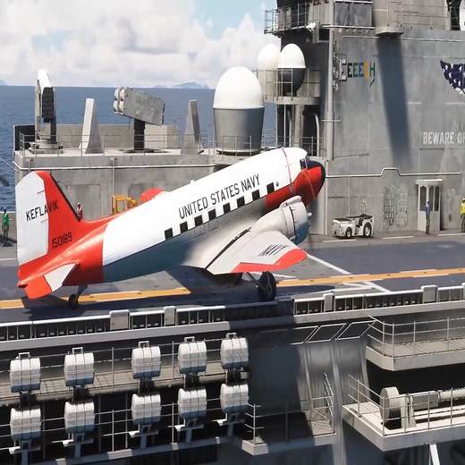 This Pilot is So Great! Flying Douglas C 47 US Navy From Aircraft Carrier | Jymi Jymi II