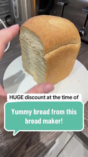 Yum - this bread was so delicious from this Russell Hobbs bread maker! 10 out of 10! Crusty on the outside and soft and fluffy inside! You throw the ingredients in and it makes it for you! I’m trying to eat less additives and be healthier this year and this brilliant kitchen gadget is going to be a big help! Healthy eating made easier. ✅🍞🥰 #breadmaker #bread #homemadebread #tiktokmademebuyit #healthyeating