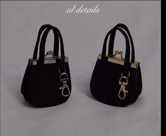 Mini Purse Bag Charm Key Chain With Gold Kiss Lock Gift - Etsy