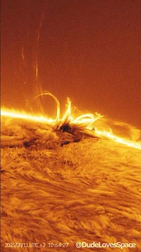 Amazing Plasma Eruptions the SUN! Captured Through My Telescope #astronomy #space #colorized