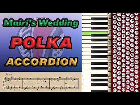 Mairi's Wedding Irish Music Polka - Accordion Tutorial