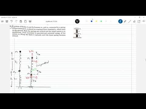18) Pathfinder Physics | A system Of blocks A and B of masses m1 and m 2 connected by a spring of