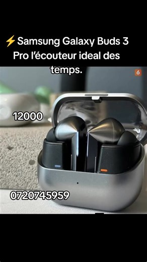 ⚡Samsung Galaxy Buds 3 Pro l’écouteur ideal des temps. 🛵📦Livraison partout abidjan ☎Contact WhatsApp 0720745959 🏷Prix promo 12000.fcfa 💡Description Écouteurs: TWS Bluetooth: 5.4 Annulation active du bruit Microphone : Oui Portée : 10 m Réponse en fréquence de 20 Hz (min) à 20 kHz (max) Basses profondes : Oui Impédance : 16 ohm Fréquence de réponse : 20 Hz (minimum) – 20 kHz (maximum) Réduction de bruit : Contrôle adaptatif du bruit Annulation active du bruit : Oui Autres : Son Galaxy aliment