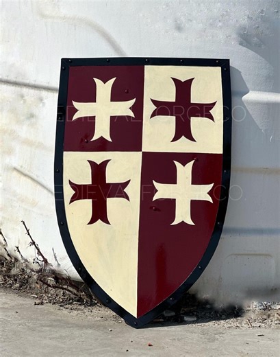 Medieval Templar Knight Shield Handmade Steel Crusader Armor Wall Decor & LARP Cosplay Shield - Etsy