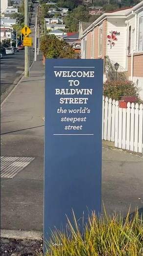 Walking up the WORLD’S STEEPEST STREET! #newzealand #dunedin #travel #guinessrecords