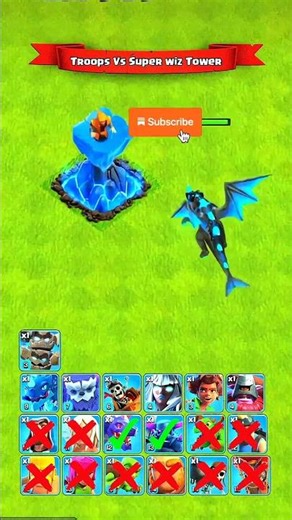 Super Wizard vs All Troops || Clash Of Clans || #shortvideo #gaming #coc