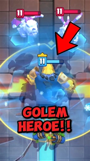 THE NEW ICE GOLEM HERO 💀 #clashroyale