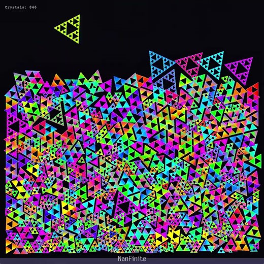 The way they shatter 💎💥😭 #satisfying #fractal #physics #simulation
