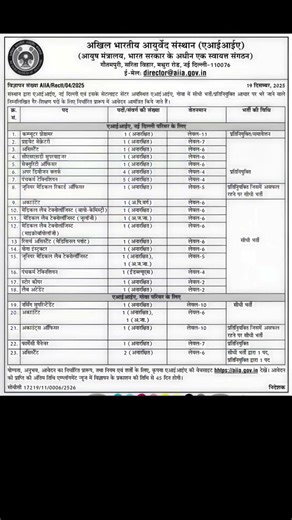 AIIA Recruitment 2025🔥 Non Teaching Govt Jobs | Delhi & Goa #jobs #govtjobs #delhigovtjobs #job