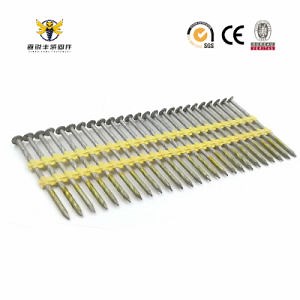 [Hot Item] 120in 75mm*3.05mm Plastic-Strip Collated Framing Nails 21 Degree Plastic Strip Nails