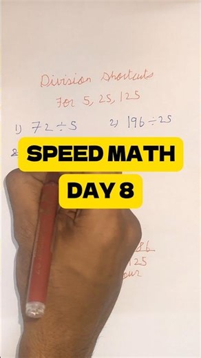 Easy Division Tricks 🔥 | Shortcut for 5, 25 & 125 in Seconds | Speed Maths Tamil #Shorts