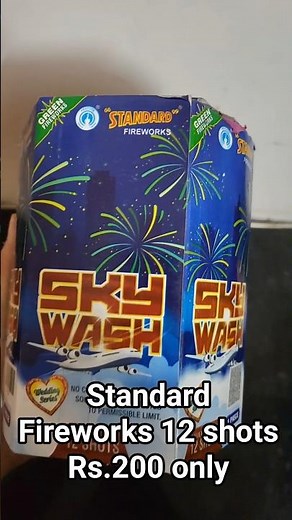 Sky Wash Standard Fireworks Skyshot 😍|Testing Crackers Diwali Stash 2025 🎆12 Shot#crackers #patakhe