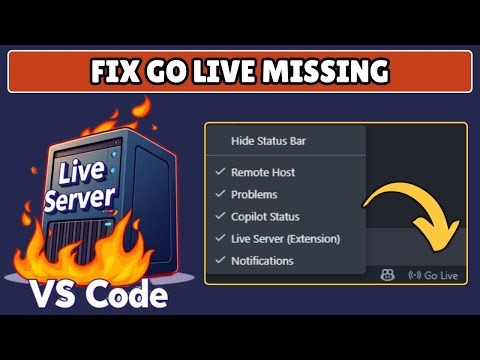 How to Fix Live Server Go Live Button Missing in Visual Studio Code