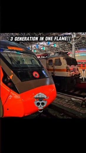 WAP-4, WAP-7, and Vande Bharat in One Frame! 😳🗿#train #typography #automobile