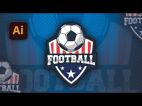 Illustrator CC Tutorial | Graphic Design | Football Logo Design