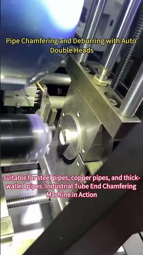 Industrial Tube End Chamfering Machine in Action#chamferingmachine #cncmill #machine