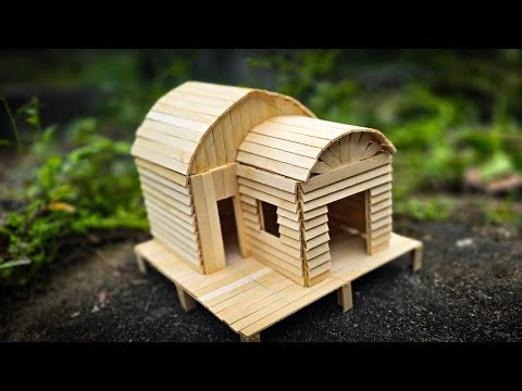DIY Magical Barrel-Roof Cottage with Popsicle Sticks – Full Build is Pure Storybook Perfection!