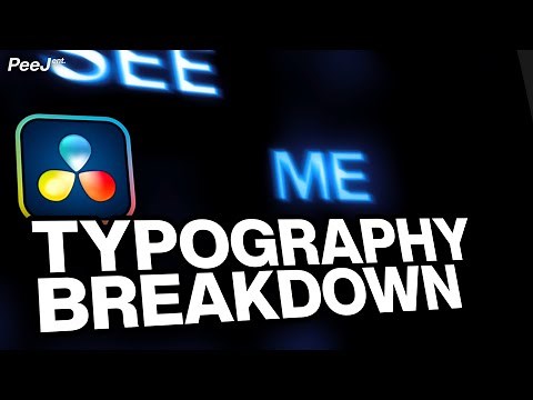 DaVinci Resolve | Edit Typography Breakdown