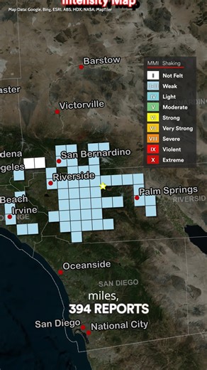 An earthquake struck about 2.3 miles from Banning California on the morning of February 17. The quake had a shallow depth of 9 miles allowing it to be felt widely across the area with reports reaching as far as Sunset Beach. #earth44 #earthquake #earthquakes #california #unitedstates #fyp #viral #trending | Earth44