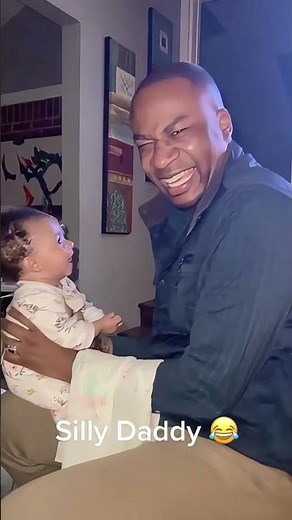 The Best Sound Ever! Baby Can’t Stop Laughing at Daddy