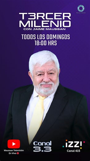 El programa líder en investigación sobre fenómenos inexplicables. No te pierdas "Tercer Milenio" cada domingo a las 6:00 p.m. ¡Sólo por Maussan Televisión! 🔹 Canal 3.3 de TV abierta 🔹 Canal 415 de Izzi 🔴 Transmisión 24/7 en YouTube: 👉 youtube.com/@maussantelevisionenvivo | Maussan Televisión