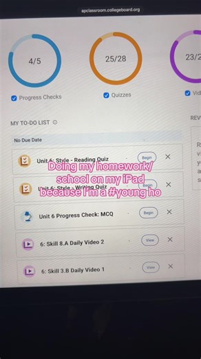 forever an ipad kid #apclassroom #school #homework #aplang #youngho | Doing Homework