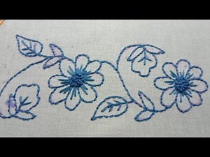Amazing chickankari design|| hand embroidery tutorial/