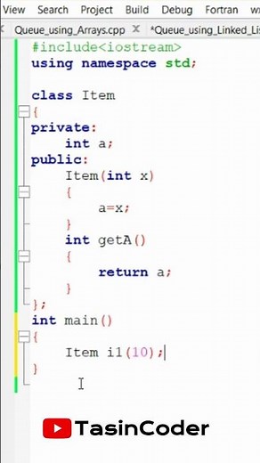 Create a Parameterized Constructor in C++ | #tasincoder #code